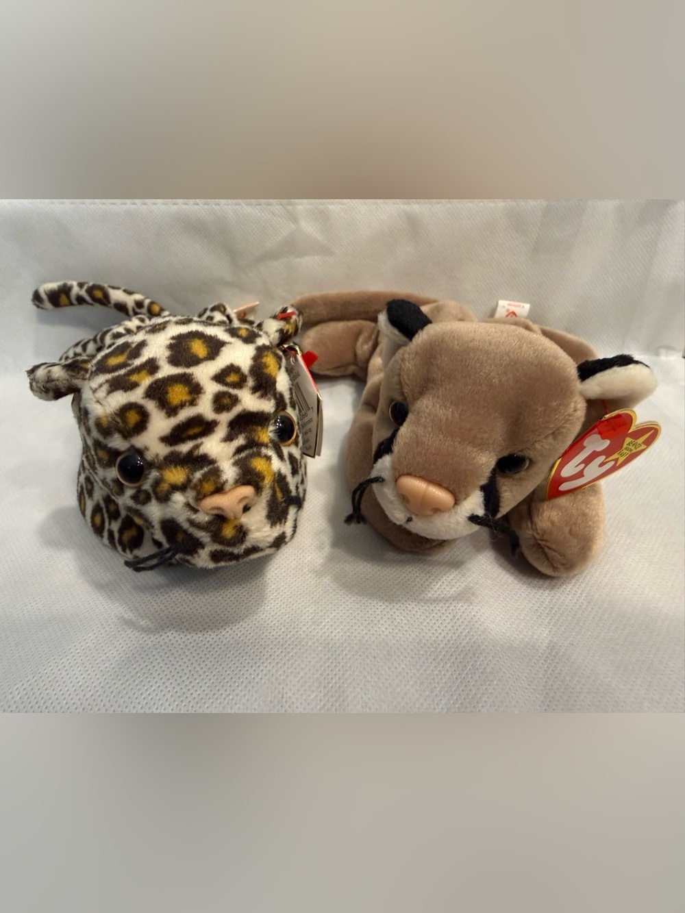 Ty Beanie Babies Freckles and Canyon Wild Cat Duo